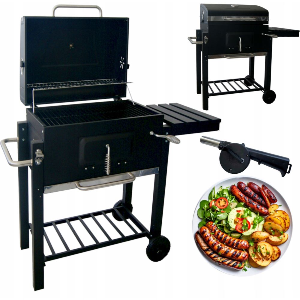 Gratar de gradiana cu capac cu carbune