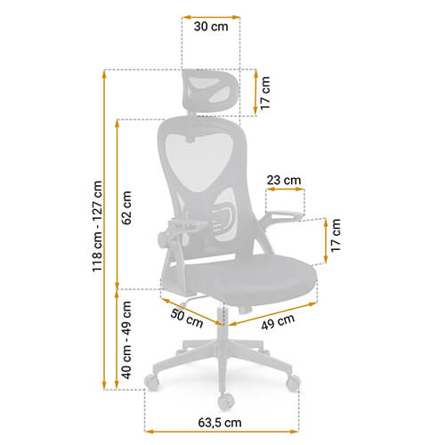 Scaun pentru birou plasa Todden negru 2480