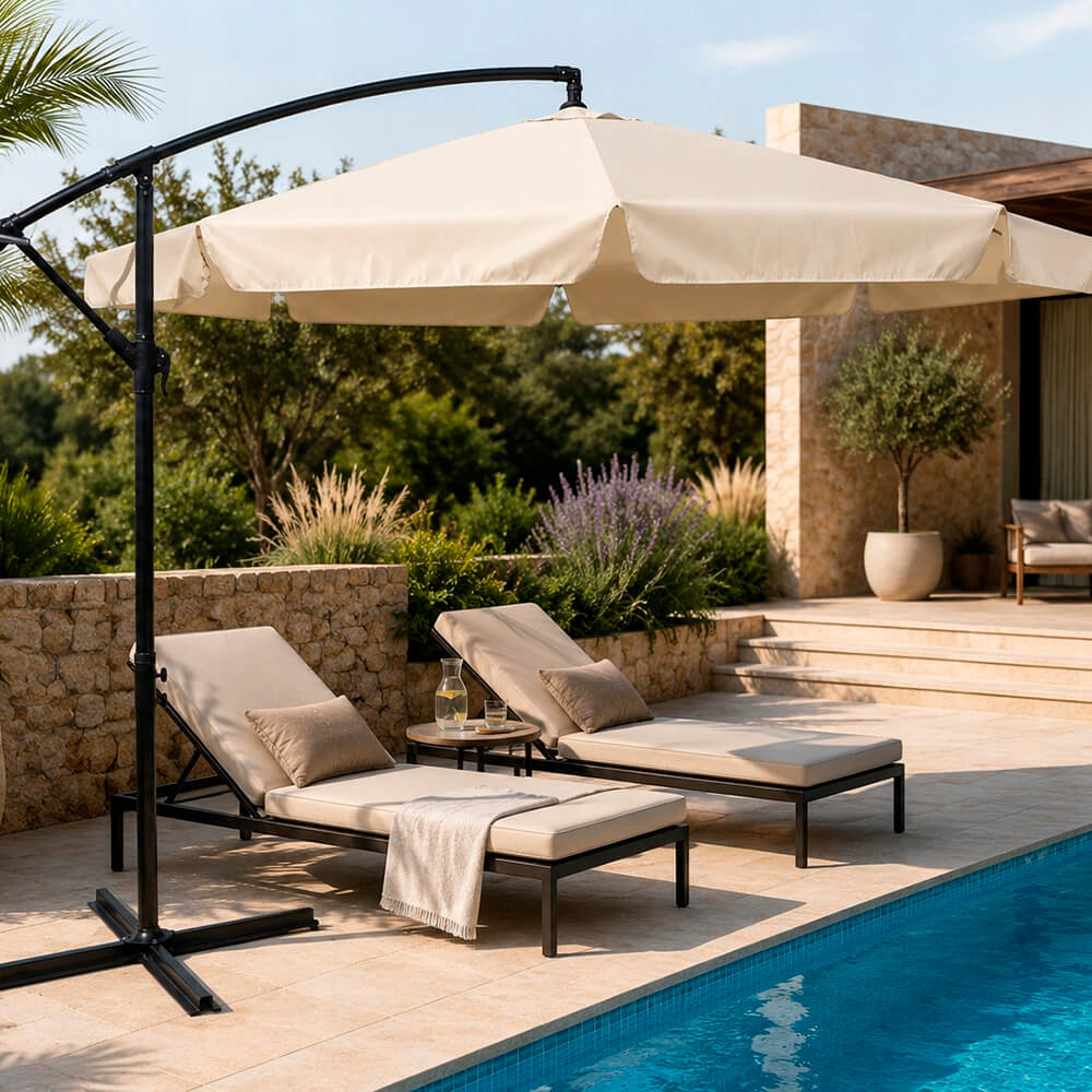 Umbrelă de grădină 350 cm capucino
